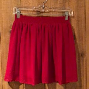 Red flowy skirt